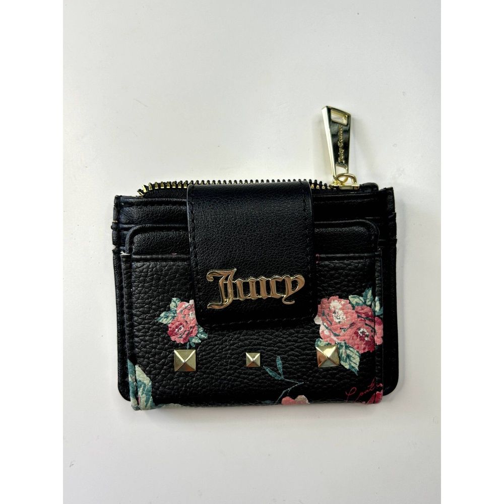 Juicy Couture Wallet Black Rose Card Case